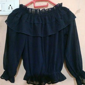 Balloon Top Navy Blue