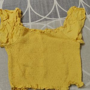 Yellow Crop Top