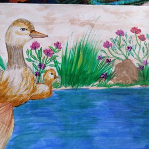 Wild Duck Pond Painting (Sheet)