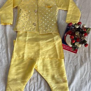 3 Pcs Kurta Pajama Set For Wedding/Diwali