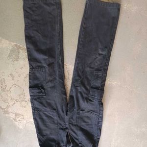 Zara Cargo Black Pant