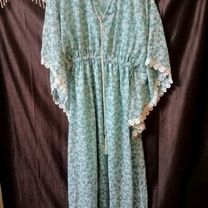 Long Silk Kaftan Dress