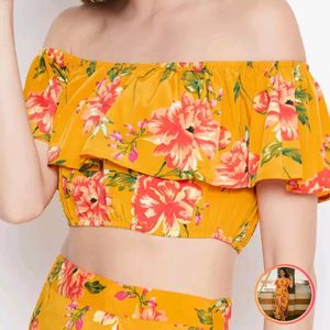 🏖️ Berrylush Yellow Floral 2-Piece Set