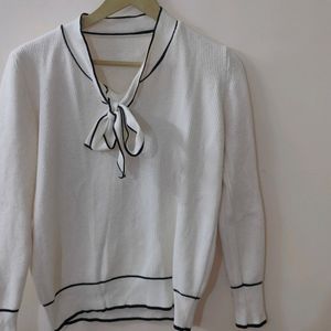 Creme  knot Sweater