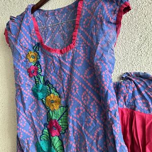 Bandhani Kurti Set