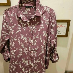 Floral Print Shirt M Size || Pure Cotton