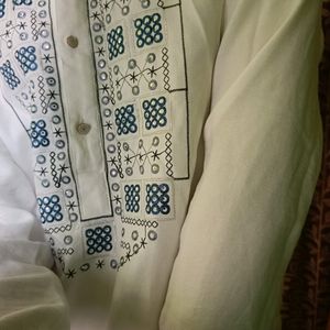 Stretchable  Embroidery kurta For Men