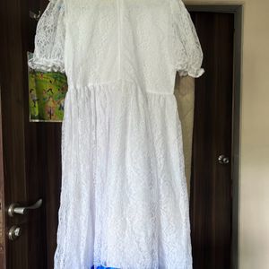 White Lace Dress L Size