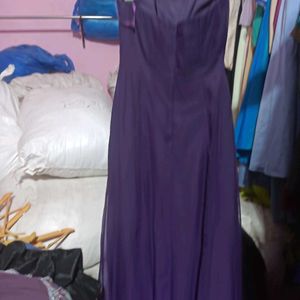 Long Purple Princess Barbie Flared Gown Urbanic