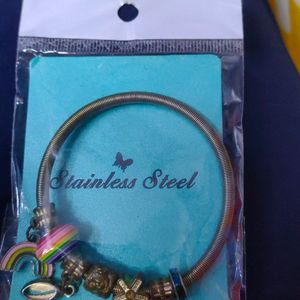 Stainless Steel Bracelet With Charms