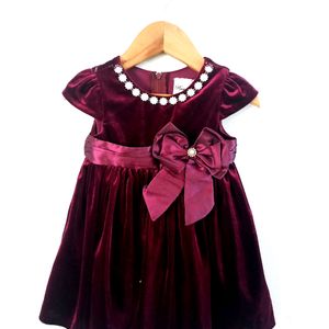 Burgundy Coloured Frock (Girls)