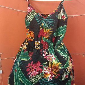 Multicolored Shein Flared Dress