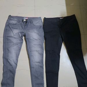 Pack Of 2 Skinny Fit Mid Rise Denim Size 32