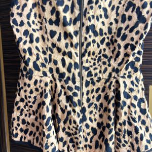 Peplum Leopard Print Top