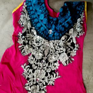 Pink Sleeveless Kurti