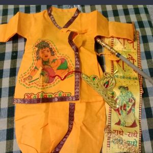 3-6 month baby 's Kanha Dress And Feeder