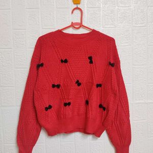 🎀Red Bow Sweater 🎀