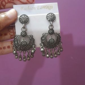 Silver Oxidised Earrings