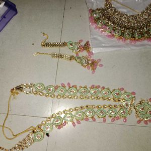 bridal kundan set of 3 peaces