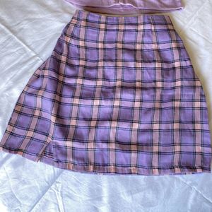 Lavender Strip Skirt