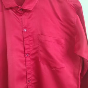 Red Satin Shirt ( Men )