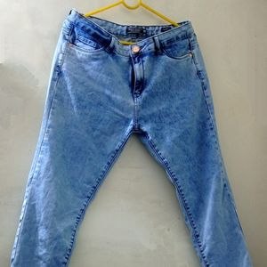 Acid Washed Skinny Fit Jeans