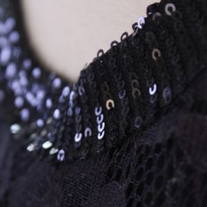 Sequin Neck Lace Top