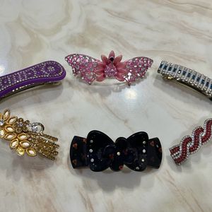 Set Of 6 Hair Clips