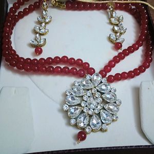 Moti & Stone Red Long Set