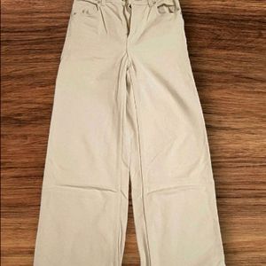 H&M Wide Leg Beige Jeans