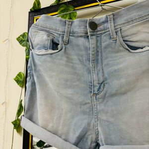 Women High Rise Denim Shorts