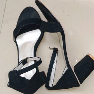 Black Heels With Belt