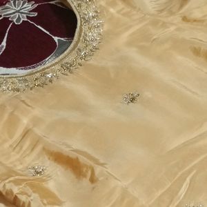 Golden Simple Embroidery Suit