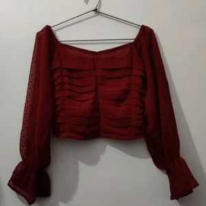 Maroon Smoking Top