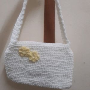 White Crochet Bag