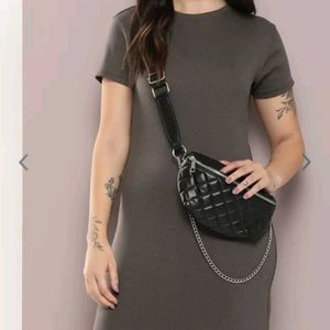 BRAND NEW CHARCOAL BODYCON DRESS