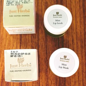 Just Herbs Combo Of  Lip Scrub & Mask -Mint Flavor