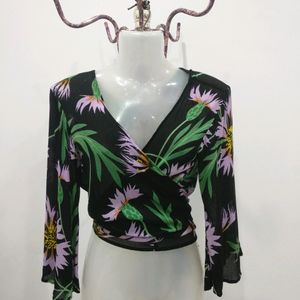 Floral Tie Waist Top