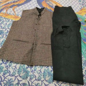 Men Kurta Pants And Vest Winter