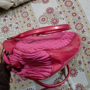 Pink Colour Sequence Bag