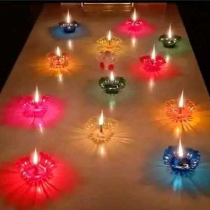 Fancy Diyas Shadow Diya Multicolor (12 Pcs)