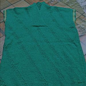 Green Blue Pure Woolen Sweater