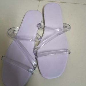 Lavender Strappy Flats