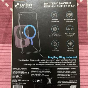 URBN 5000 mAh Premium Magsafe Power Bank 15W Fast