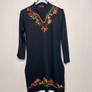 Black Kashmiri Woollen Suit