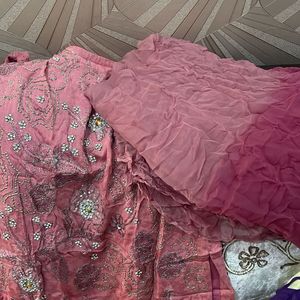 Heavy Party Wear Suit With Chudidar And Dupatta