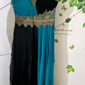 Dark Sea Green Ethnic Gown