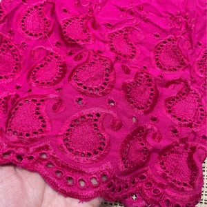 Pink Chikankari Palazzo Pant