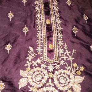 Pant Kurta Set With Organza Dupatta