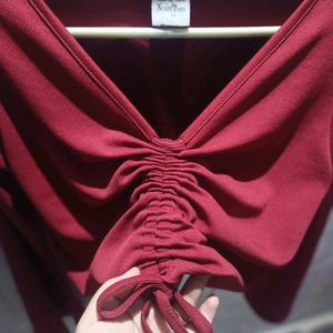 Maroon Crop Top Limited Addition